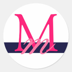 Monograma Boda Sello para sobres blanco Marina ros