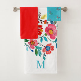 Monograma Boho floral mexicano