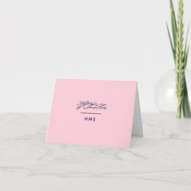 Monograma Botánico Rosa Chic (Anverso)
