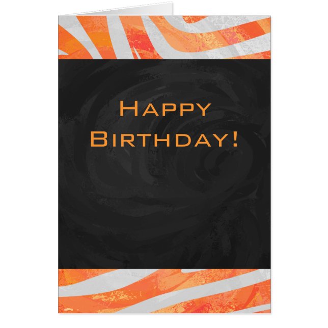 Monograma cebra Naranja y blanco (Frente)