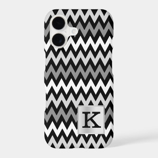 Monograma Chevron Zig Zag con elección de color