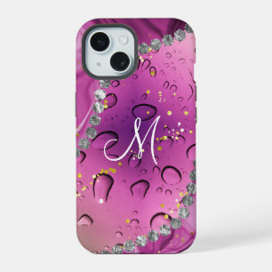 Monograma Chic M Glam en Plata Gotitas de Lluvia M