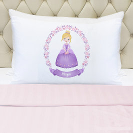 Monograma Chica Princesa funda de almohada
