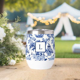 Monograma Chinoiserie Azul 
