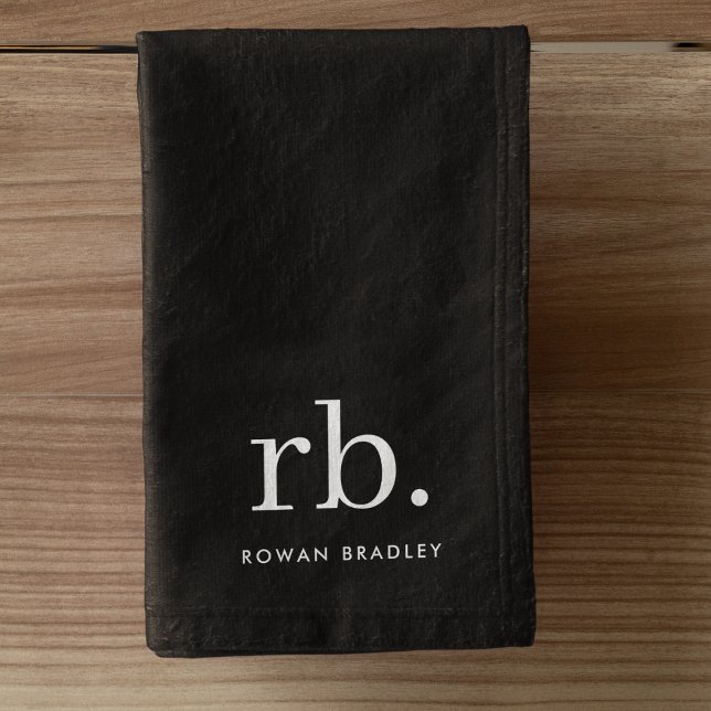 Monograma Clásico Elegante Mínimo Negro y Blanco (Subido por el creador)