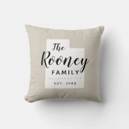 Monograma Cojín decorativo estatal de la familia U