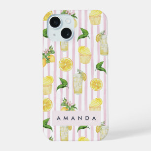 Monograma Color de agua personalizado Lemons Lemon