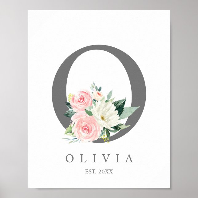 Monograma con la letra O, Impresiones iniciales (Frente)