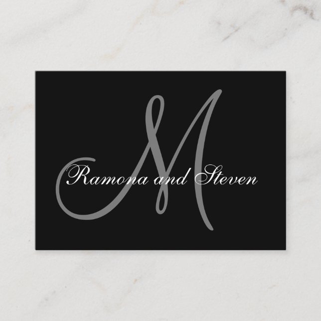 Monograma con tarjeta de buena voluntad para invit (Anverso)