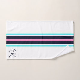 Monograma cursivo azul Minimalista