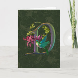 Monograma D del colibrí