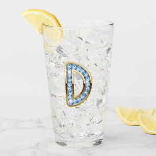 Monograma D - Vidrio de 16 oz