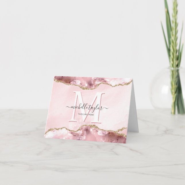 Monograma de Agante de Oro Purpurina de Moda de Or (Anverso)