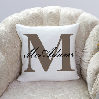 Monograma de apellido | Cojín decorativo