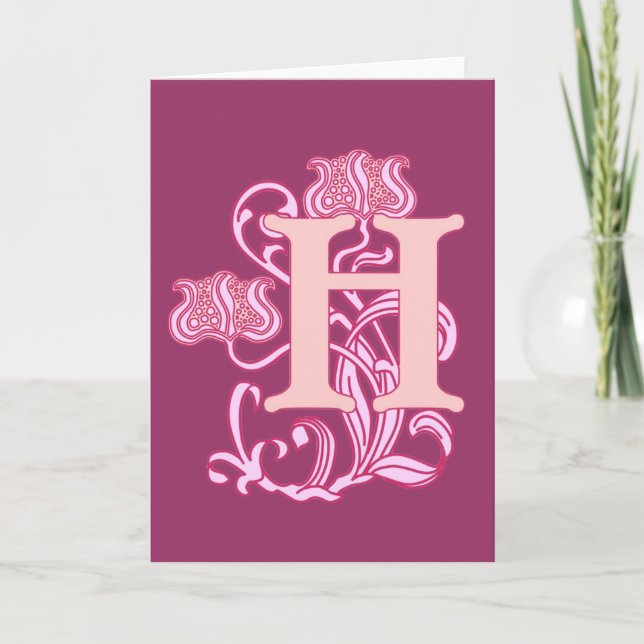 Monograma de Art Nouveau floral (Anverso)