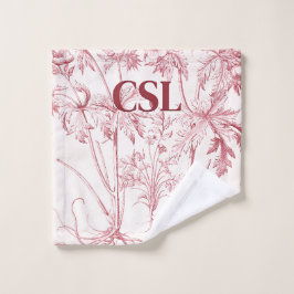 Monograma de Arte Botánico Rosa