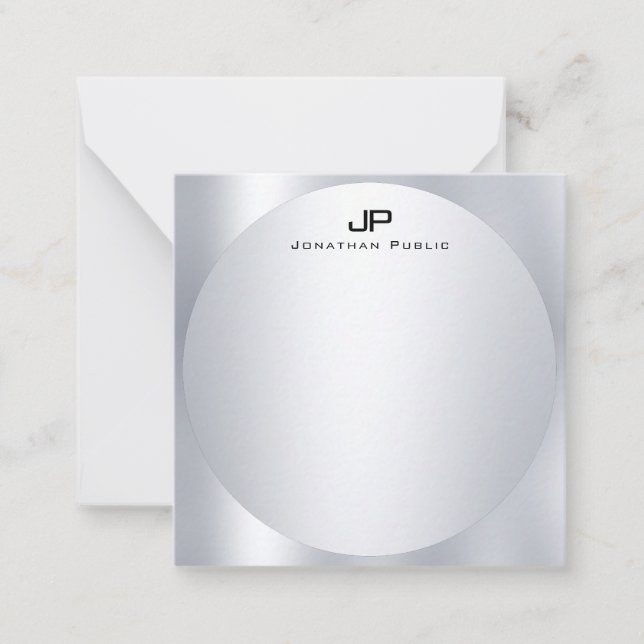 Monograma de aspecto plateado Plantilla elegida pe (Anverso)