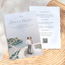Monograma de Boda Invitación de Boda Código QR