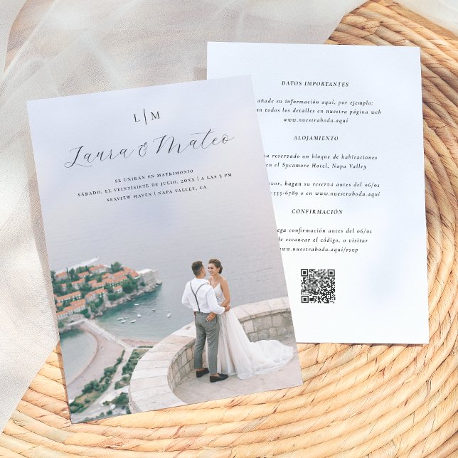 Monograma de Boda Invitación de Boda Código QR (Subido por el creador)