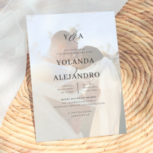 Monograma de Boda Invitaciones Elegantes con Foto