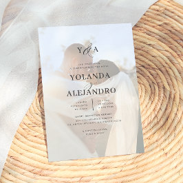 Monograma de Boda Invitaciones Elegantes con Foto