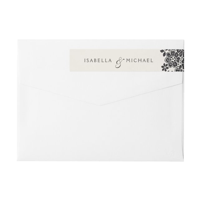 Monograma de bodas clásico y elegante (Reverso)