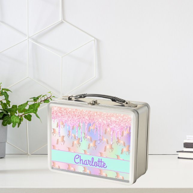 Monograma de chispa de arco iris rosa de purpurina (Subido por el creador)