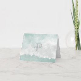 Monograma de color verde moderno y elegante