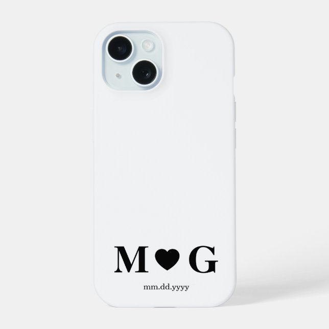 Monograma de Corazón para Parejas Personalizado (Reverso )