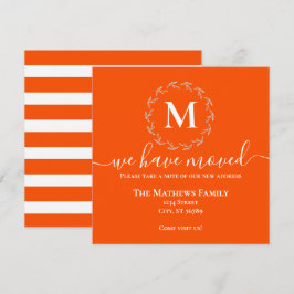 Monograma de Corona Blanca Naranja Negrita Anuncio