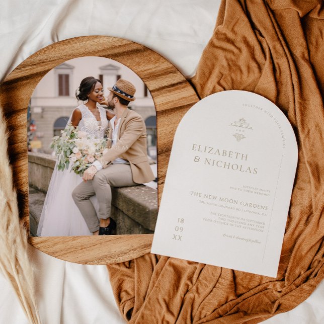 Monograma de cosecha | Invitación a la boda de Orn (Subido por el creador)