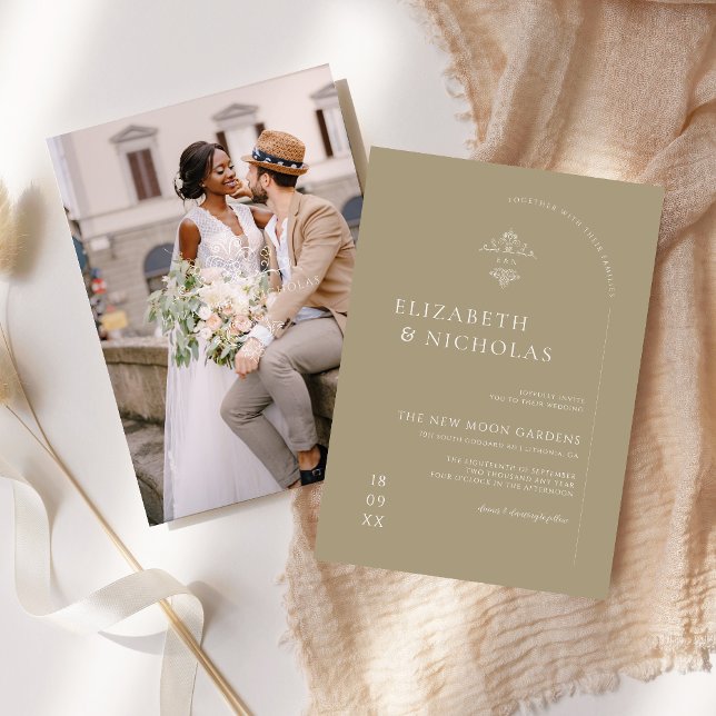 Monograma de cosecha | Invitación a la boda de Orn (Subido por el creador)