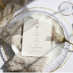 Monograma de cosecha | Menú Boda<br><div class="desc">Bonitas tarjetas a la carta para complementar los ajustes de la mesa en el boda o el próximo fiesta. Colección de bodas de monograma vintage. Se puede personalizar a cualquier combinación de colores. Menos puede ser más. Esta es la inspiración de esta colección moderna y minimalista. Con fuentes y diseños...</div>