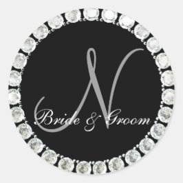 Monograma de diamante N sello de personalizable