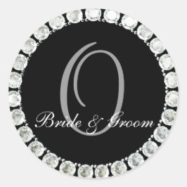 Monograma de diamante O sello de personalizable