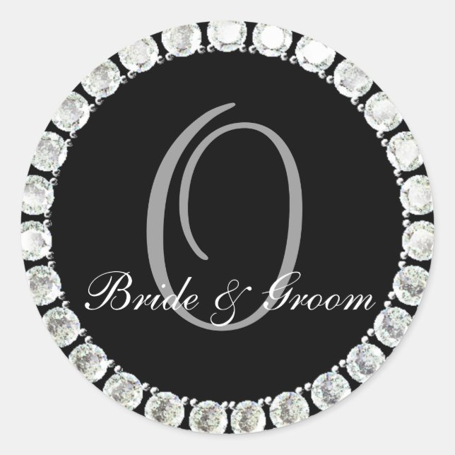 Monograma de diamante O sello de personalizable (Anverso)