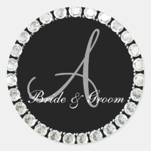 Monograma de diamante Sello de personalizable A