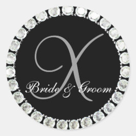 Monograma de diamante X sello de personalizable