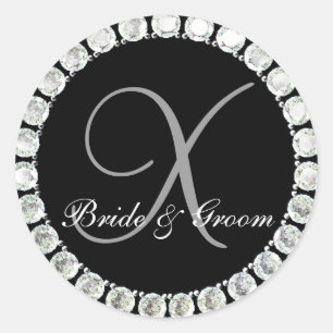 Monograma de diamante X sello de personalizable