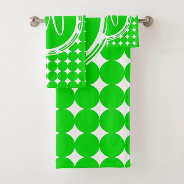 Monograma de dot de polka verde (In situ)