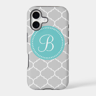Monograma de encargo de Quatrefoil en gris y