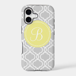 Monograma de encargo de Quatrefoil en gris y