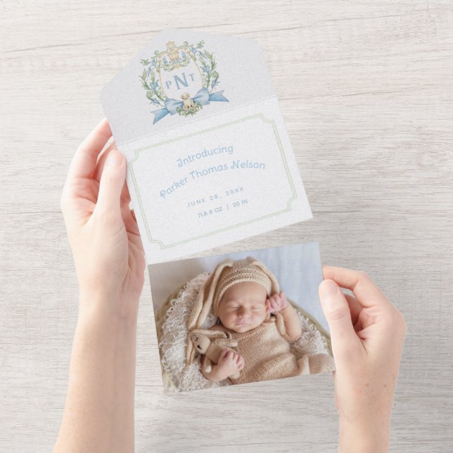 Monograma de Escudo azul de cachorro suave anuncio (desgarro)