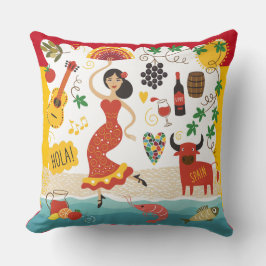 Monograma de ESPAÑA - ¡VEA ATRÁS! Cojín