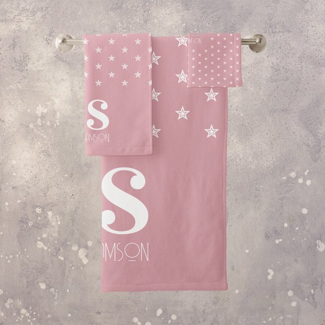 Monograma de estrellas rosas (Subido por el creador)