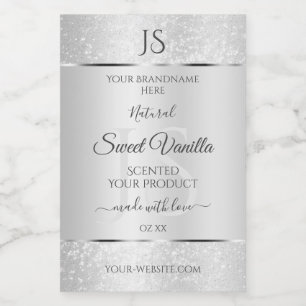 Monograma de etiquetas de productos de Purpurina s