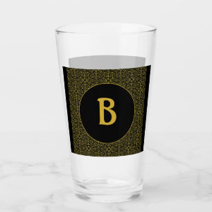 Monograma de filigrí negro y dorado personalizado