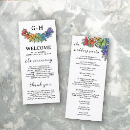 Monograma de flores de orgullo Boda LGBTQ