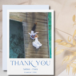 Monograma de fotos náuticas Gracias con tarjeta de