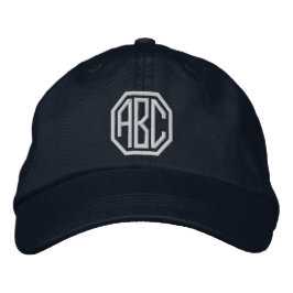 Monograma de Gorra blanco bordado Personalizado so